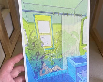 Inundado - Impresión risográfica 6x8