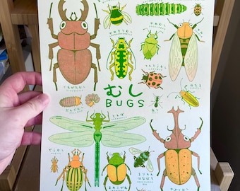 ¡INSECTOS! - Impresión Risograph 8.5x11