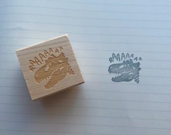 Raaaaa - sello de madera de dinosaurio