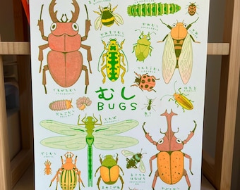 BUGS! - Risograph Print 11 x 14