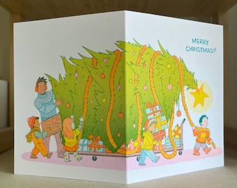 Our Tree - Risograph Christmas Card