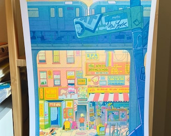 Summer in New York - Risograph Print 11x14