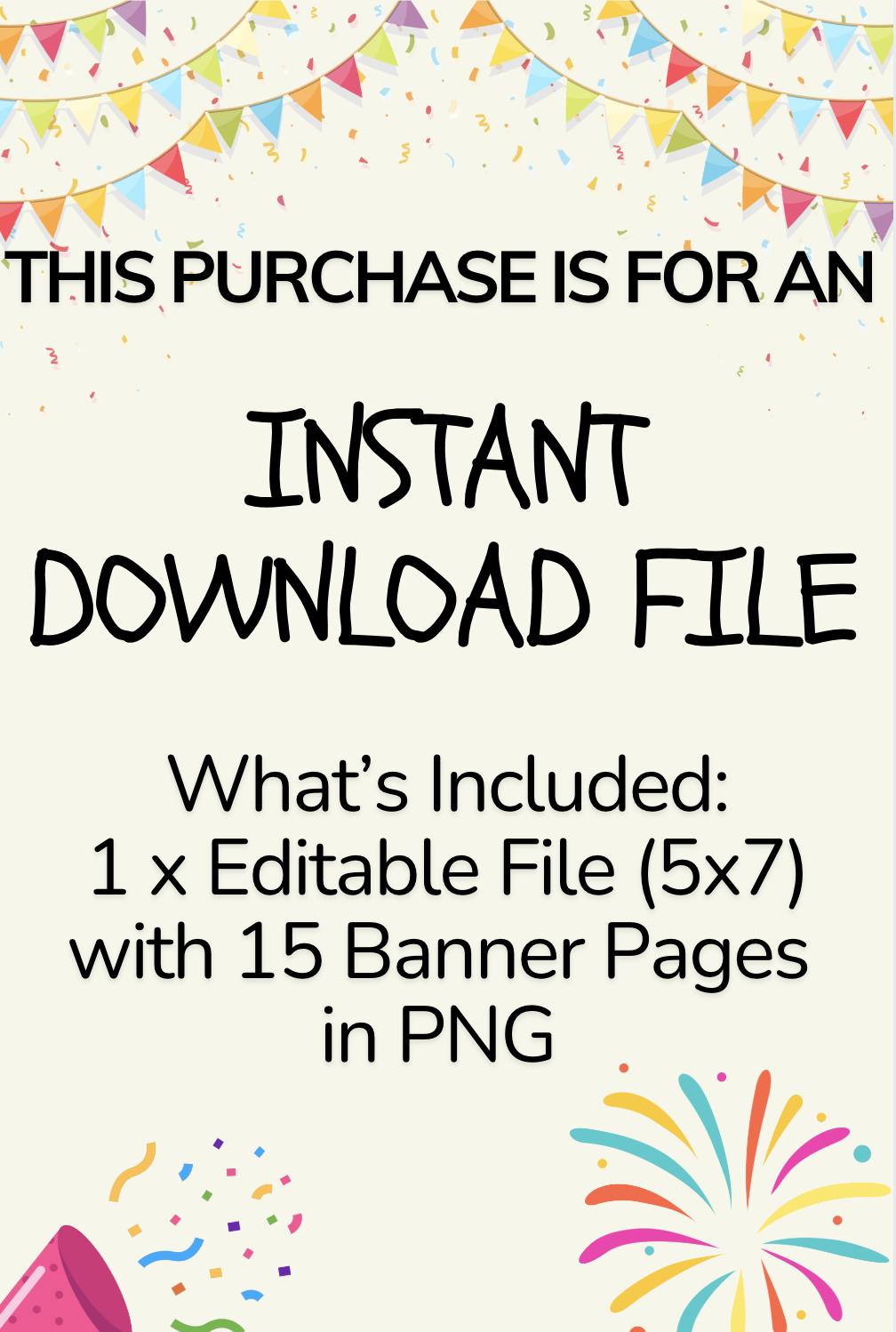 Editable Roblox Happy Birthday Banner Printable Banner Instant Il 9q8x 