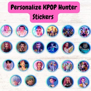 Kpop Demon Hunters | Personalize Thank you Stickers Birthday | Digital Download | Print and Cut