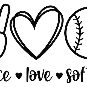 Peace Love-softbal