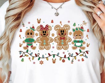 Mickey Gingerbread Christmas Shirt, Mickey Friends Gingerbread Cookie Shirt, Gingerbread Mickey Shirt, Mickey Christmas Shirt, Disney Shirt