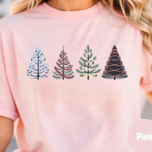 Merry Christmas Tree Shirt, Merry & Bright Christmas Shirt, Christmas Light Shirt, Cute Christmas Gift,  Womens Holiday Shirt, Xmas Shirt