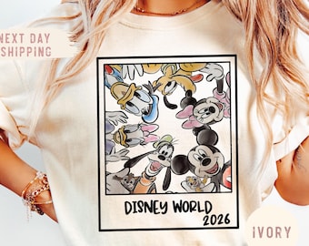 Vintage Disneyworld 2026 Shirt, Retro BTW Familie Shirt, Disneyworld passende Shirt, Disney Urlaub passende Shirt, Mickey und Freunde Shirt