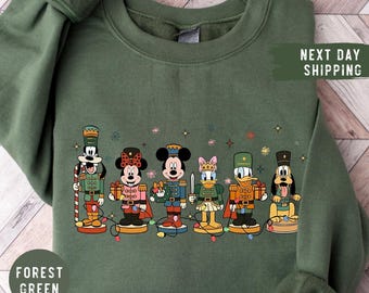 Mickey and Friends Nutcracker Sweatshirt, Disney Mickey and Friends Xmas Light Sweatshirt, Mickey's Nutcracker, Disney Holiday Trip Shirt