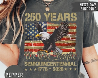 Retro USA 250 Shirt Comfort Colors® Celebrate 250th Anniversary Shirt Independence Day Shirt USA Flag Tee 4th of July Shirt Patriotic Gift