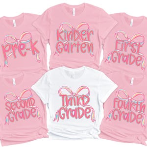 Teacher Team Back to School Grade Shirt Grader Vibes Student Tees Colorful Grade Level T-Shirt Classroom Team Shirt First Day of School