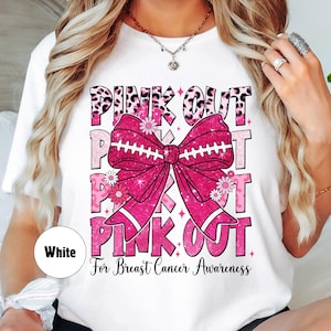 Football Pink Out Shirt ,Breast Cancer Football Shirt , Breast Cancer Awareness, Pink Ribbon, Game Day Shirt, Football Moms, Tackle Cancer