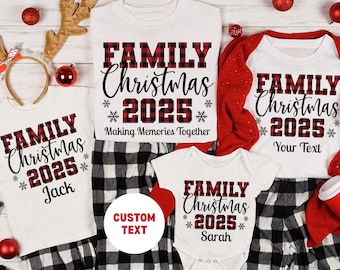 Custom Family Christmas 2025 T-Shirt, Family Christmas Making Memories Together 2025 Shirt, Christmas Matching Family 2025 Shirt,Family Xmas