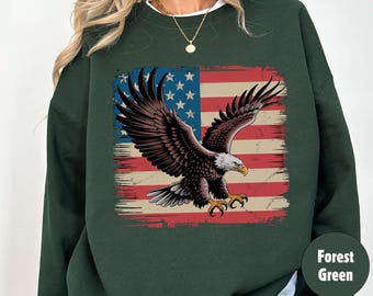 Retro American Eagle Shirt, Funny American Eagle Shirt, 4th of July Shirt, American Flag Shirt, Independence Day Gift