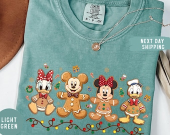 Comfort Colors® Mickey and Minnie Gingerbread Shirt, Disneyland Christmas Shirt, Disney Snacks Shirt, Christmas Party Shirt, Disney Xmas Tee