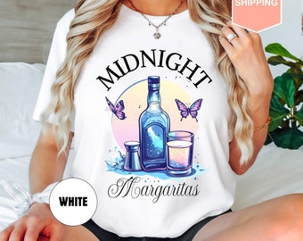 Midnight Margaritas Shirt, Tequila Shirt, Witchy Tee, Midnight Margarita, Practical Magic, Spooky T-shirt, Halloween Shirt, Drinking Gift