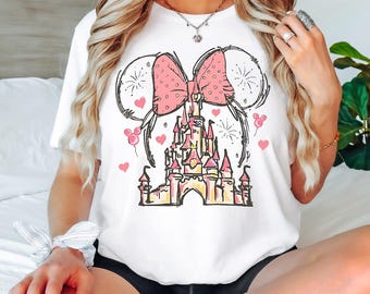 Disney Minnie Mouse Castle Shirt, Vintage Disney Shirt, Disneyland Shirt, Magical Kingdom, Magic Kingdom Family Shirt