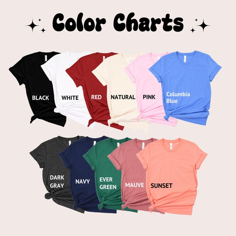 a group of t - shirts with different colors on them