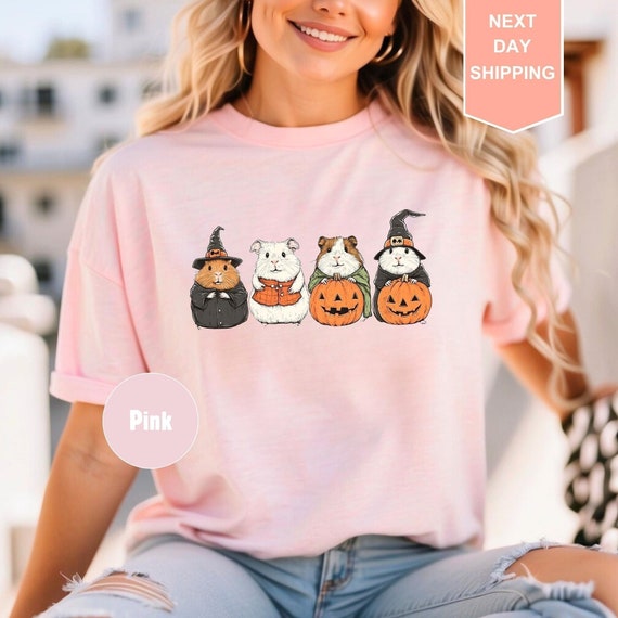 Guinea Pig Halloween Shirt, Funny Animal Lover Tee, Adorable Guinea Pig Mom Gift, Cute Owner T-Shirt, Perfect for Her, Pet Lover's Delight!