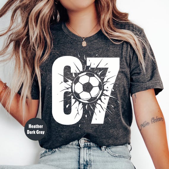 Soccer 67 Shirt, Soccer Number 67 Shirt with Dripping Ball Tee, Cool Goalie Gloves and Football Tee, Youth Soccer Team Player