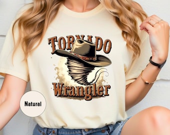 Tornado Wrangler Shirt, Cowboy Wrangler T-Shirt, Tornado Movie Shirt