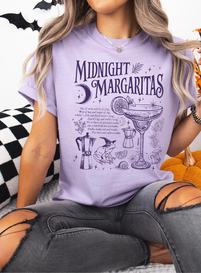 Comfort Colors® Midnight Margaritas Shirt, Salt Rosemary Lavender Love Shirt, Witchy Tee, Margarita Halloween Shirt, Practical Magic Shirt bild 2