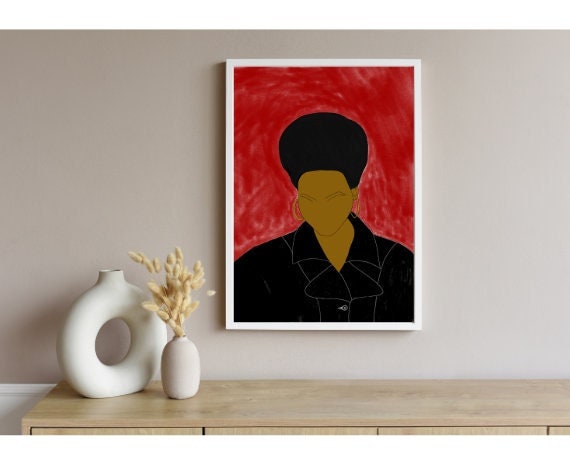Bahamadia Kollage Art Print Poster 90s Hip Hop Black Art 