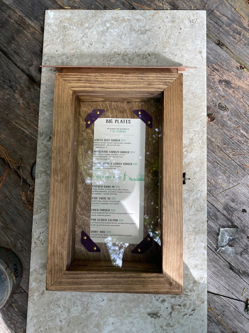 Outdoor Menu Display Box Etsy