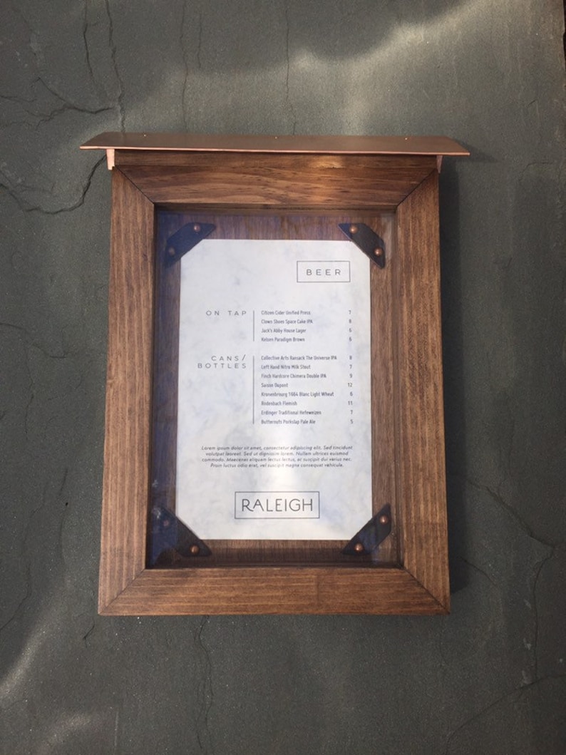 Outdoor Menu Display Box Etsy