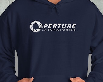 Aperture Laboratories Portal Unisex Kapuzenpullover - Sweatshirt Videospiel Science Fiction Firmenlogo Glados Geek Nerdy Tap Labs Portal 2 Geschenk