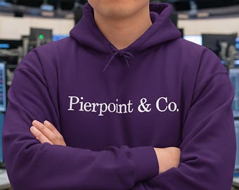 Industry TV Show Purple Unisex Hoodie - Pierpoint & Co Logo Sweatshirt Eric Tao Harper Finance Fictional Company Gift for Fans Unique