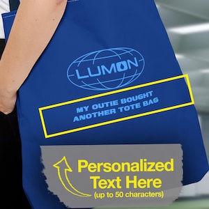 Personalisierte Severance Lumon Einkaufstasche - Anpassbarer Text Gefälschtes Firmenlogo Industrien Apple TV-Show Benutzerdefinierter Typ Helly Innie Outie Fan Geschenk