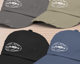 Lumon Severance Distressed Cap - Unisex Vintage Logo Severed SVRD Floor Apple TV Waffle Party Helly Numbers Innie Outie Fan Gift Dad Hat