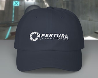 Aperture Laboratories Dad Cap, Portal Inspired Hat, Embroidered Sci Fi Logo, Video Game Fan Gift