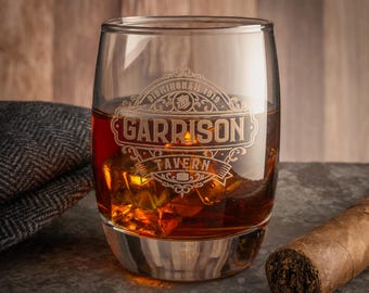 Szklanka do whisky Peaky Blinders Garrison Tavern (6 uncji) – Shelby Company Ltd Logo Bar Pub Cillian Murphy Fan Gift