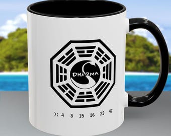 Dharma Initiative Swan Station Mug - LOST Hatch Numbers Accent Coffee Mug