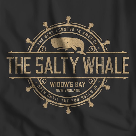 The Salty Whale of Widow's Bay T-Shirt - Soft Vintage Seafood Restaurant Bar Pub Tee