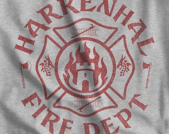 Game of Thrones Harrenhal Fire Dept Vintage T-Shirt - Funny Soft Cotton Unisex Tee