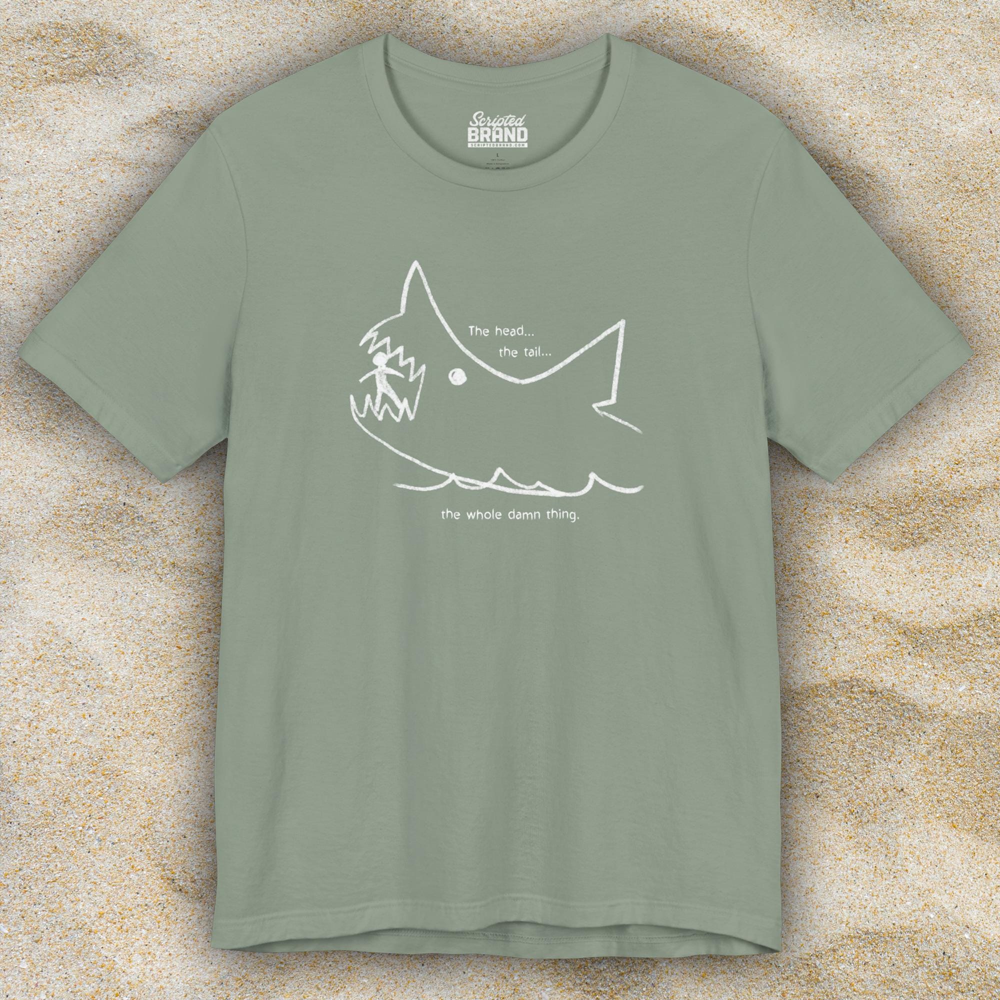 MAGLIETTA UOMO HORROR Jaws Shark Attack Amity Island Population 1975 - Foto 5