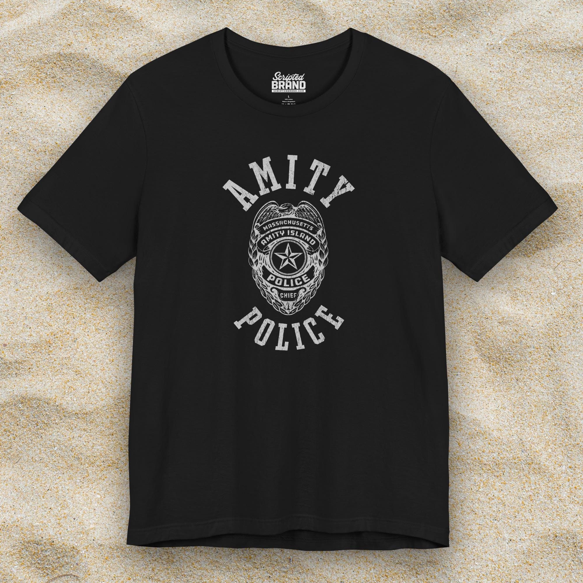 Jaws Amity Police Shirt Bella Soft Unisex Vintage Distressed