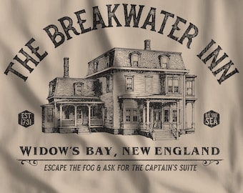Widow's Bay Breakwater Inn T-Shirt, Haunted Hotel Vintage Fan Geschenk