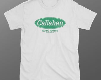 Callahan Auto Parts Tommy Boy Shirt Unisex Vintage Softstyle Movie Fictional Company Logo Holy Schnikes Chris Farley David Spade Gift Tee