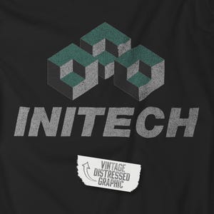 Camiseta Initech Office Space - Bella Soft Unisex Vintage Distressed Logo Movie Company Camiseta TPS Report Workplace Cult 90s Nerdy Gift Tee