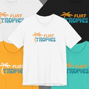 Flint Tropics Semi Pro Shirt - Unisex Soft Cotton Bella Tee Will Ferrell Jackie Moon Funny Humor Detroit Michigan Basketball Movie Fan Gift