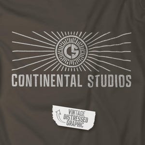 Continental Studios The Studio T-Shirt - Soft Unisex Vintage Logo Movie Film Hollywood LA Apple TV Show Seth Rogan Fan Gift Tee