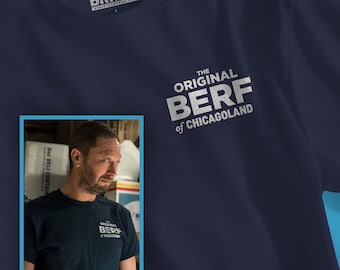 Koszulka z oryginalnym nadrukiem BERF z Chicagoland z serialu telewizyjnego „The Bear” – przedmiot kolekcjonerski, unisex, bawełniana koszulka z logo wołowiny