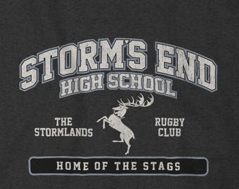 Koszulka vintage z motywem gry o tron „Storm's End High School” – Westeros House Baratheon Unisex Gift Tee