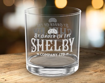 Peaky Blinders Shelby Co LTD Szklanka do whisky (10 uncji) - Logo firmy Limited Bar Pub Kubek do alkoholu Cillian Murphy TV The Immortal Man Film Prezent dla fana