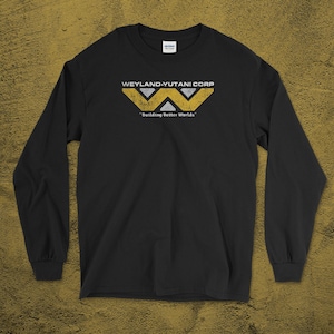 Weyland-Yutani Alien Unisex Long-sleeve Soft Shirt Sci-fi Movie Logo Ripley Ash Vintage Nostromo Prometheus Ripley Vintage Aliens Gift Tee