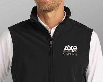 Axe Capital Billions Męska kamizelka bez rękawów Core Soft Shell – Port Authority z haftowanym logo